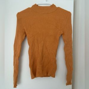 Ribbed orange sweater